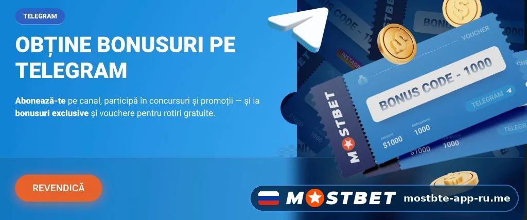 Бонусы в Telegram-канале Mostbet — коды на 1000 и ваучеры для фриспинов